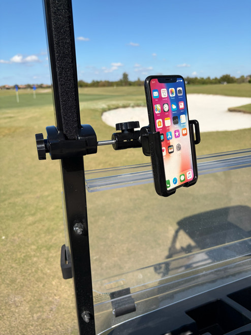 iPhone Golf Cart Mount/Holder Fits all Smartphones 2-4" Wide