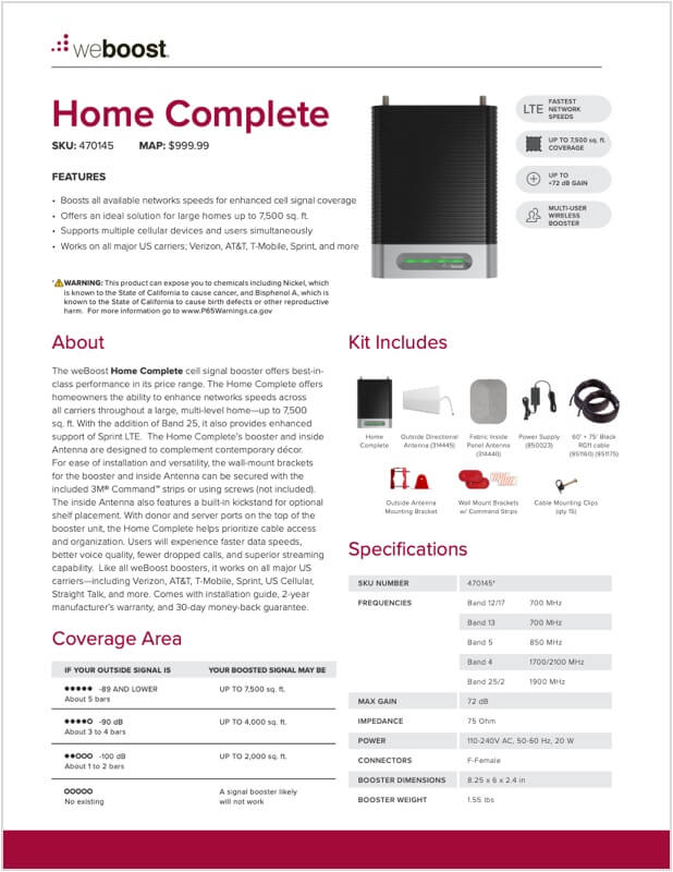 PDF Data Sheet- Tech Spec