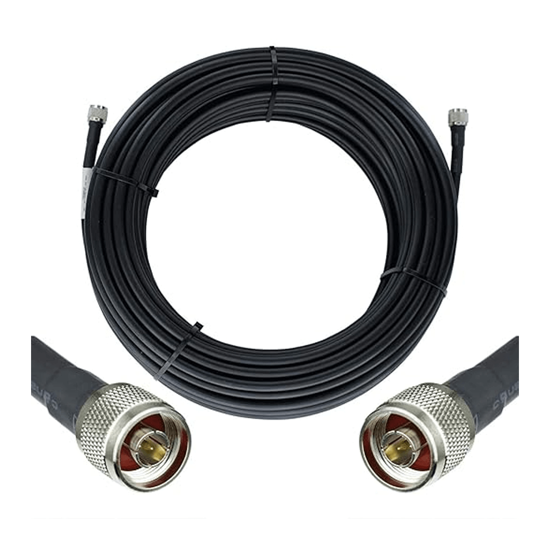 TIMES LMR600UF Low Loss Flexible Coax RF Cable – N-Type Male/Female Connectors – 50 To 200 Ft Lengths