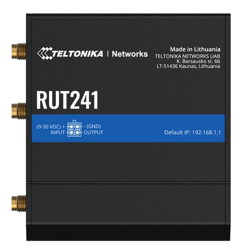Teltonika RUT241 Industrial Cellular Router - TELRUT241098000 - Front Teltonika RUT241 Industrial Cellular Router - TELRUT241098000 - Front