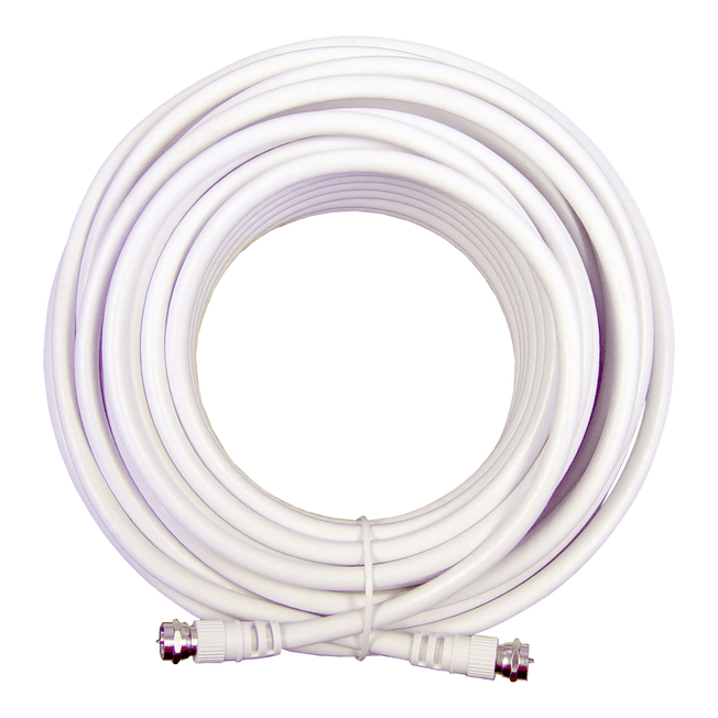 Wilson 20' White RG6 Low-loss Coax Cable - 950620 - Front