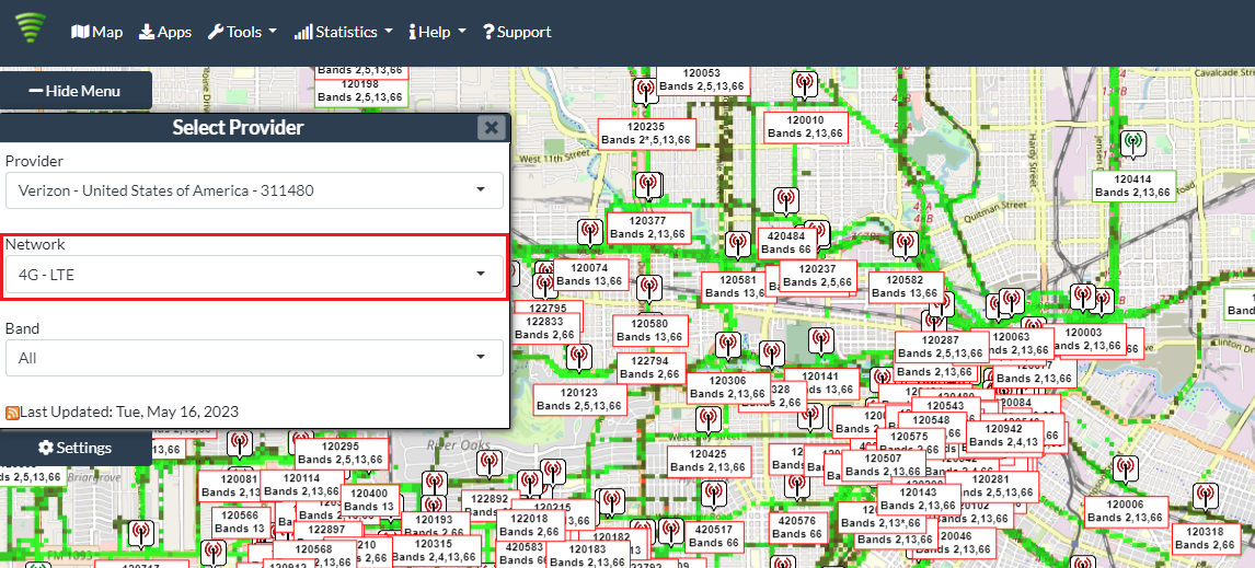 safe link cell phone coverage map