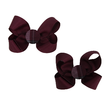 201- Pair of Bows w/ Plaid Center