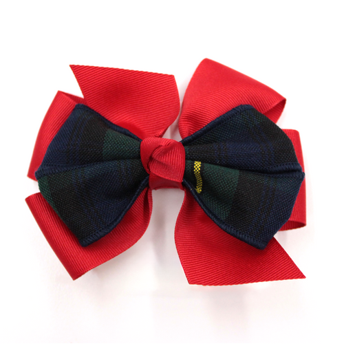203A- Bow w/Ribbon, Plaid