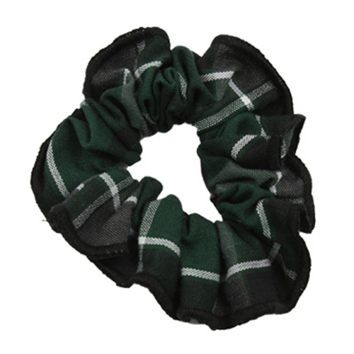 212- Plaid or Solid Scrunchie w/Trim