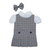 FT109- Drop-Waist Doll Jumper, Blouse and Bow for 18 inch doll (Plaid or Solid)