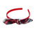 1470- Fabric Knotted Bow on Medium Headband (Plaid or Solid)