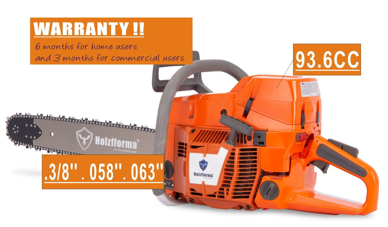 Holzfforma G395XP Orange Gas Chain Saw Power Head 56mm Bore Without