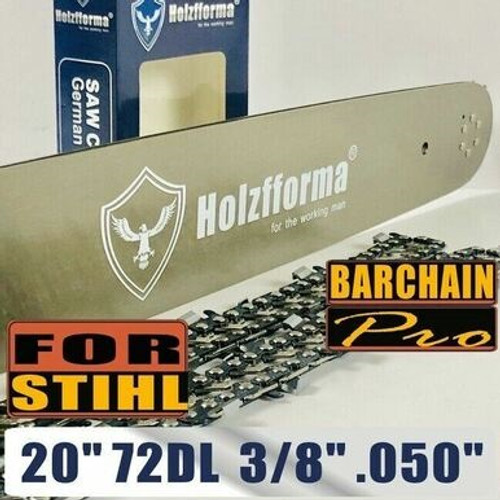Holzfforma 20" 3/8" .050" 72DL Guide Bar Chain Combo Stihl MS360 MS440 MS660