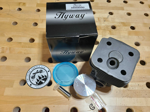 Hyway Hyway Nikasil Big Bore Cylinder Kit 58mm for Husqvarna 395, 395XP Replaces 503-99-39-71