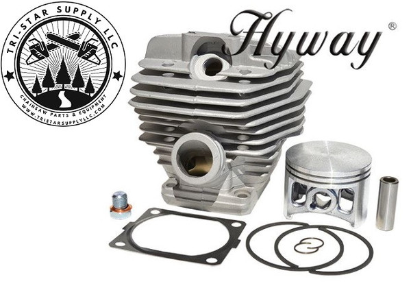 Hyway Nikasil Pop UP Big Bore Cylinder Kit 56mm, Plus Gasket for Stihl 066, MS650, MS660 Replaces 1122-020-1211