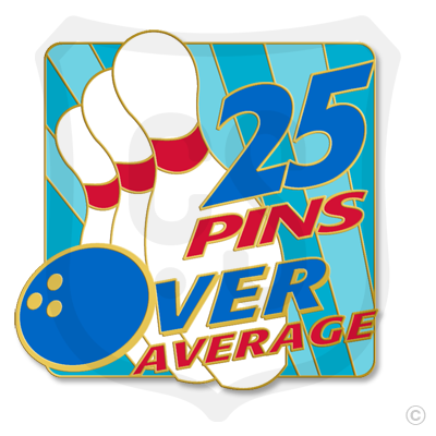 25 Pins Over Average C. Sanders Emblems