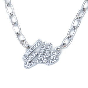 Elks Script Necklace (Nickel) Elks Script Necklace (Nickel)