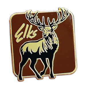 (SKU:1678) Elks - Standing Elk Brown Background (SKU:1678) Elks - Standing Elk Brown Background