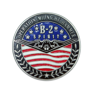 Operation Midnight Hammer B-2 Spirit Challenge Coin – 1.75" Die Cast with Hard Enamel Operation Midnight Hammer B-2 Spirit Challenge Coin – 1.75" Die Cast with Hard Enamel