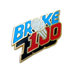 (SKU:880) Broke 100 Lapel Pin in Gold Finish.