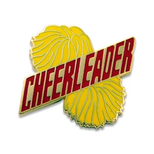 (SKU:346) Cheerleader Lapel Pin in Gold Finish.