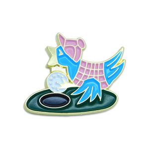 (SKU:872) Golf Birdie with Hat & Vest Lapel Pin in Brass Finish.