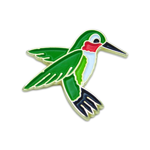 (SKU:855) Hummingbird Lapel Pin in Brass Finish.