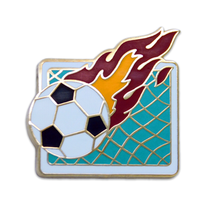 Soccer Flame Lapel Pin