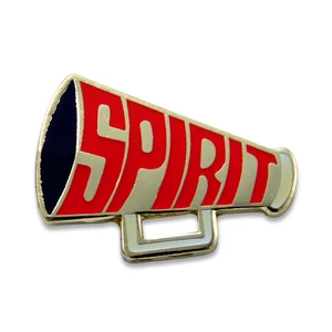 (SKU:238) Spirit Megaphone Lapel Pin in Gold Finish.