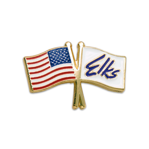 U.S. Flag & Elks Flag Lapel Pin
