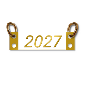 2027 Bar in Hard Enamel with two ring attachments