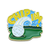 (SKU:886) Chip In! Lapel Pin in Brass Finish.