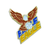 (SKU:873) Eagle Eagle Lapel Pin in Brass Finish.