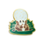 (SKU:890) Gopher (Golf Ball) Lapel Pin in Gold Finish.