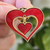 (SKU:818) Heart Lapel Pins with Heart Dangle