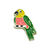 (SKU:858) Parakeet Bird Lapel Pin in Gold Finish.