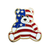 Patriotic Bear Lapel Pin golf finish
