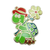 (SKU:30) Turtle Sitting with Flower lapel pin Gold Finish.