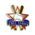 All Star Baseball Star & Bats Pin
