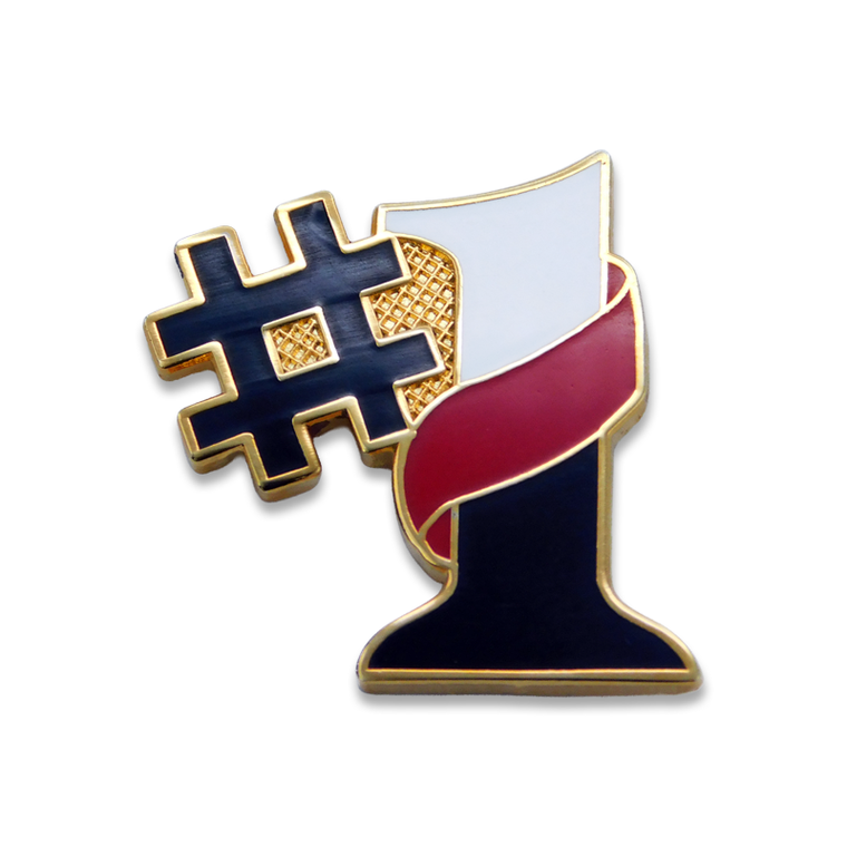 (SKU:235) #1 Lapel Pin in Gold Finish.