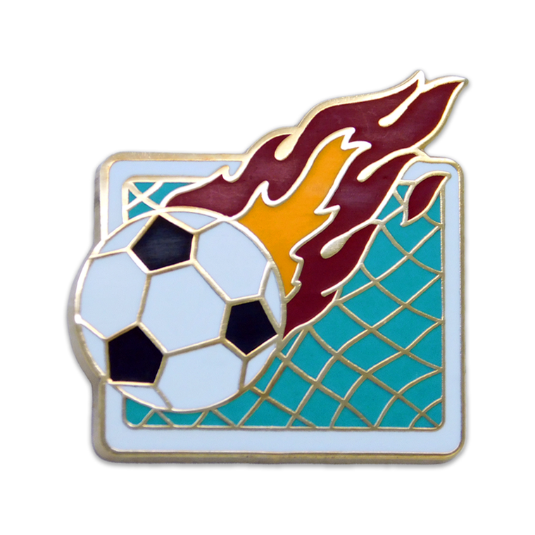 Soccer Flame Lapel Pin