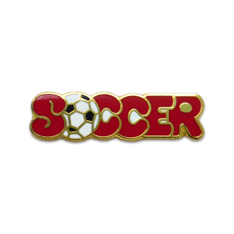 Soccer (Spell Out) Lapel Pin