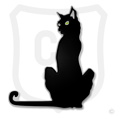 Purrfect Pin (Black Cat) - Green Eyes