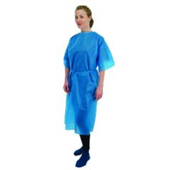 Premier Blue Examination Gown Short Sleeve