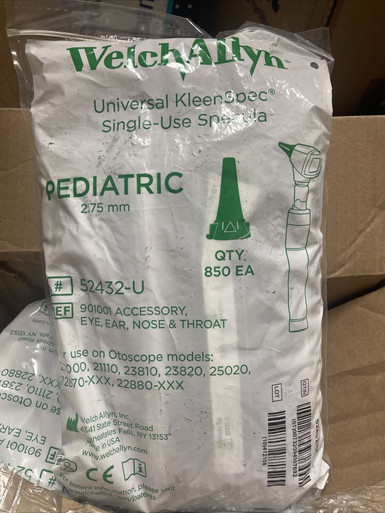 WELCH ALLYN KLEENSPEC DISP OTOSCOPE SPECULA 2.75MM 34/BAG