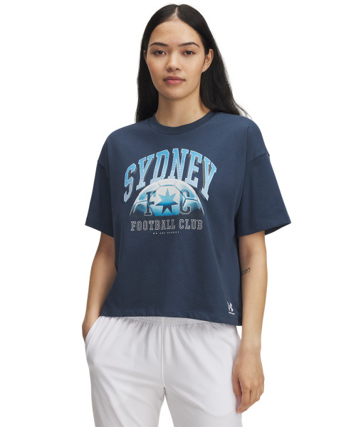 Sydney FC 25/26 UA Womens Graphic Tee Navy