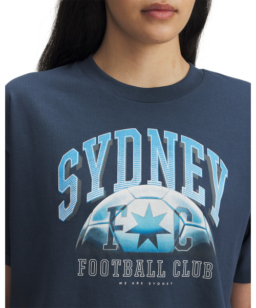 Sydney FC 25/26 UA Womens Graphic Tee Navy