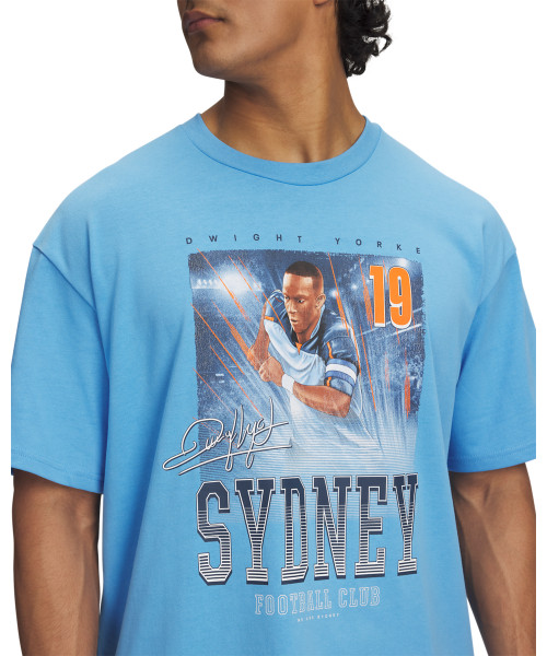Sydney FC 25/26 UA Mens Dwight Yorke Tee Sky Blue