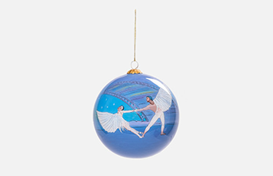 Moscow Ballet's Exclusive Dove of Peace Glass Christmas Tree Globe Ornament