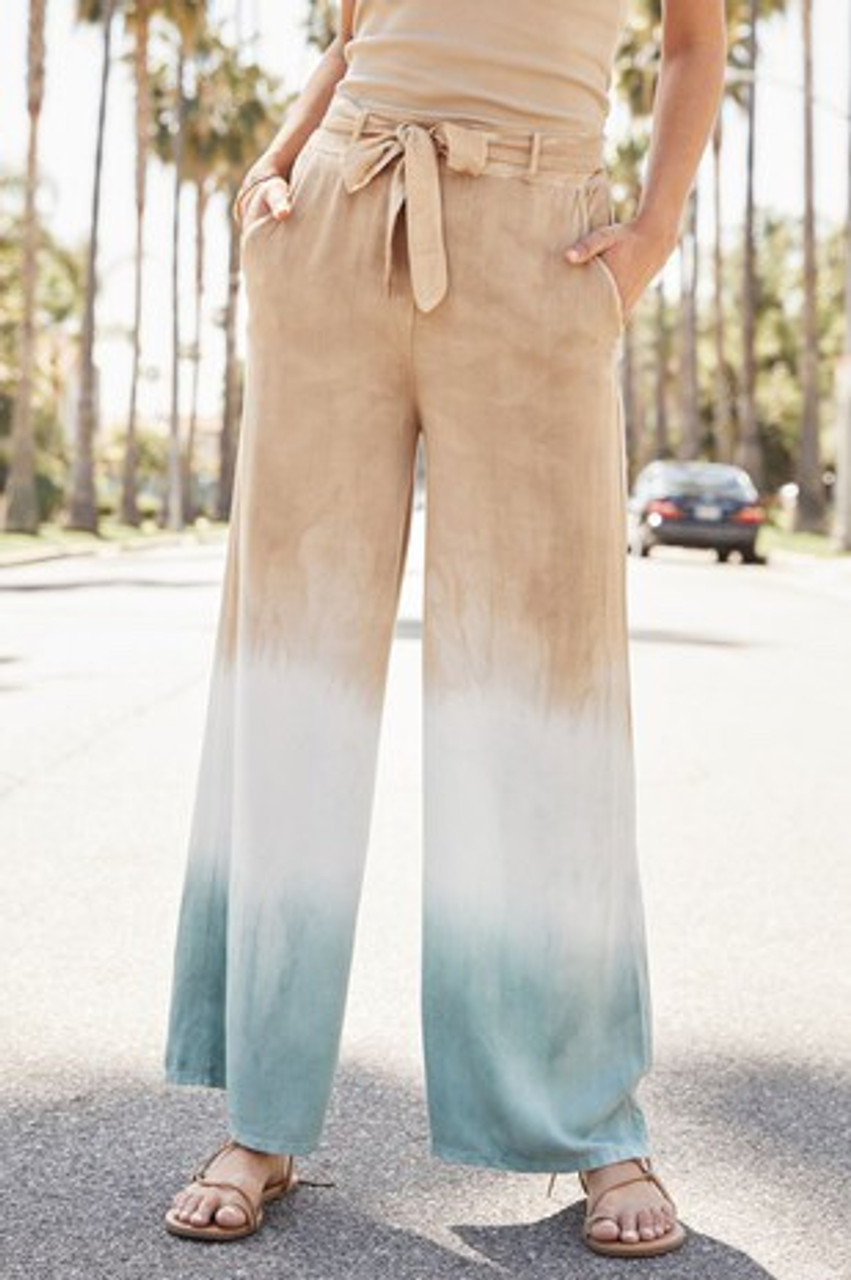 Shop /Pants Venti6 Gradient Dip Dye Wide Leg Pant Discounted Price $80