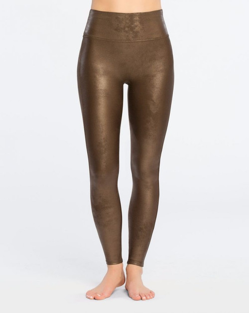 NEW SPANX READY TO WOW! 2437 SEXY FAUX LEATHER BLACK LEGGING PANTS