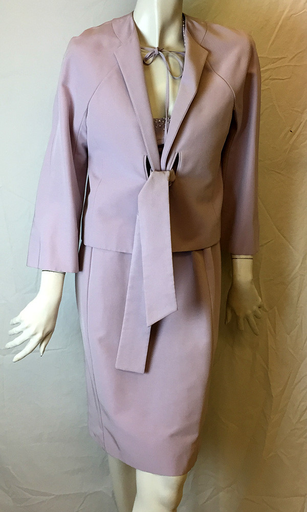 lavender jacket dress