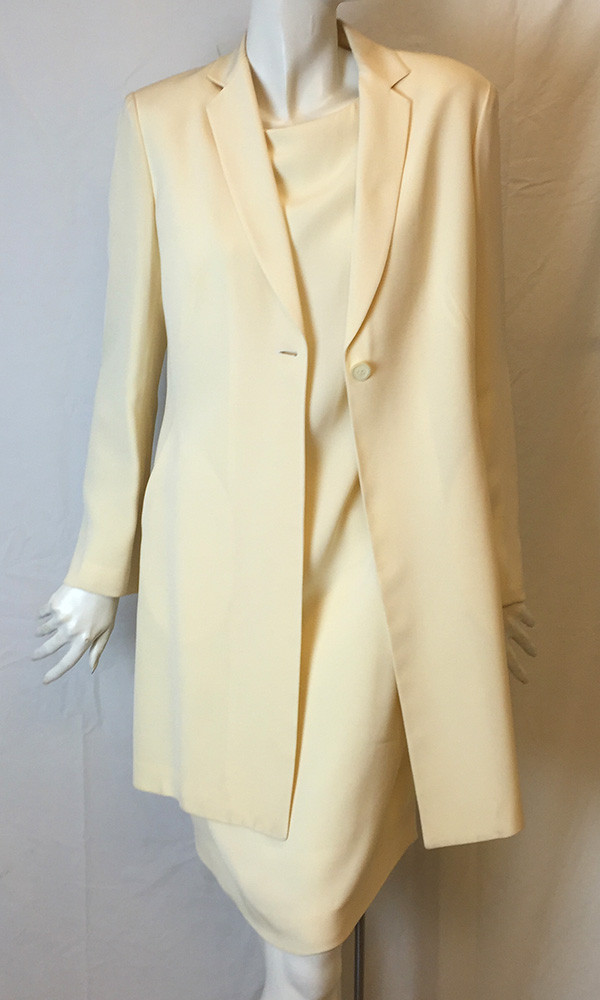 Errenno Ivory Long Jacket and Dress - Couture Outlet NYC