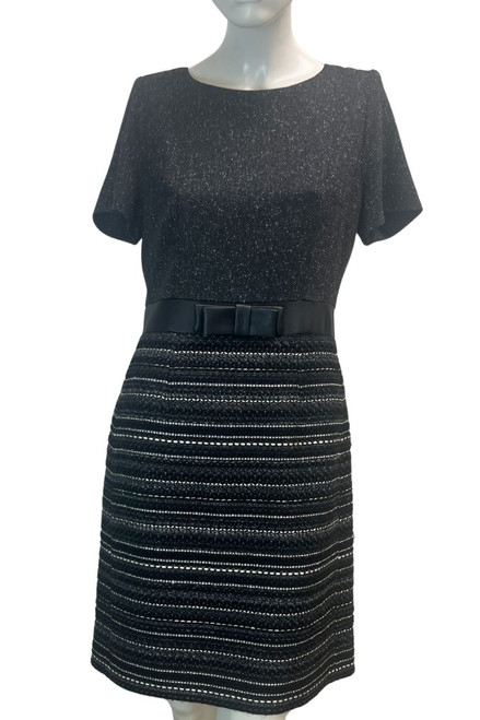 Weill Woven Black/Gray Leather Band Dress